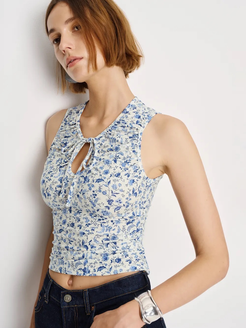 Reformation Bella Knit Top Blue - Size S